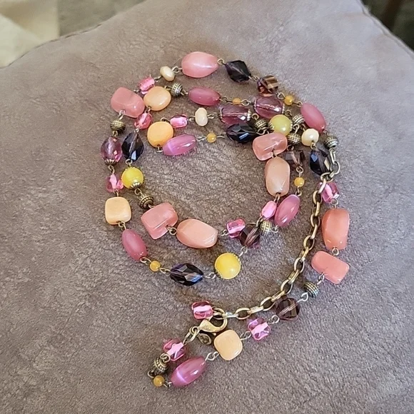 Premier DESIGNS Spring Fever Gemstone Beaded Long Necklace - Picture 2 of 9